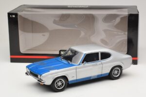 Ford Capri RS2600 Mk1 Silver Blue Minichamps 1:18 150089072 Metalas - nuotrauka 6 iš 6