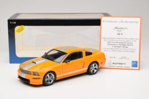 Ford Mustang GT S197 Grabber Orange Metallic AUTOart 1:18 73117-A1 Metalas - nuotrauka 8 iš 8