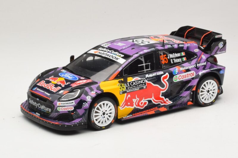 Ford Puma Rally1 #55 J. McErlean / E. Treacy Rally Monte Carlo 2025 IXO 1:18 18RMC231A Metalas