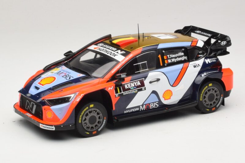Hyundai i20 N Rally1 #1 T. Neuville / M. Wydaeghe Safari Rally Kenya 2025 IXO 1:18 18RMC247B Metalas