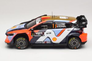 Hyundai i20 N Rally1 #1 T. Neuville / M. Wydaeghe Safari Rally Kenya 2025 IXO 1:18 18RMC247B Metalas - nuotrauka 3 iš 6
