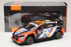 Hyundai i20 N Rally1 #1 T. Neuville / M. Wydaeghe Safari Rally Kenya 2025 IXO 1:18 18RMC247B Metalas - nuotrauka 6 iš 6