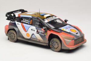 Hyundai i20 N Rally1 #8 O. Tanak / M. Jarveoja Safari Rally Kenya 2025 IXO 1:18 18RMC247A Metalas - nuotrauka 4 iš 6