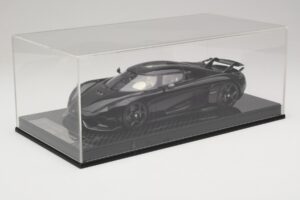 Koenigsegg Regera Juodas Anglies Pluošto Paketas Béžinis Salonas FrontiArt 1:18 REMC042 Derva - nuotrauka 6 iš 7