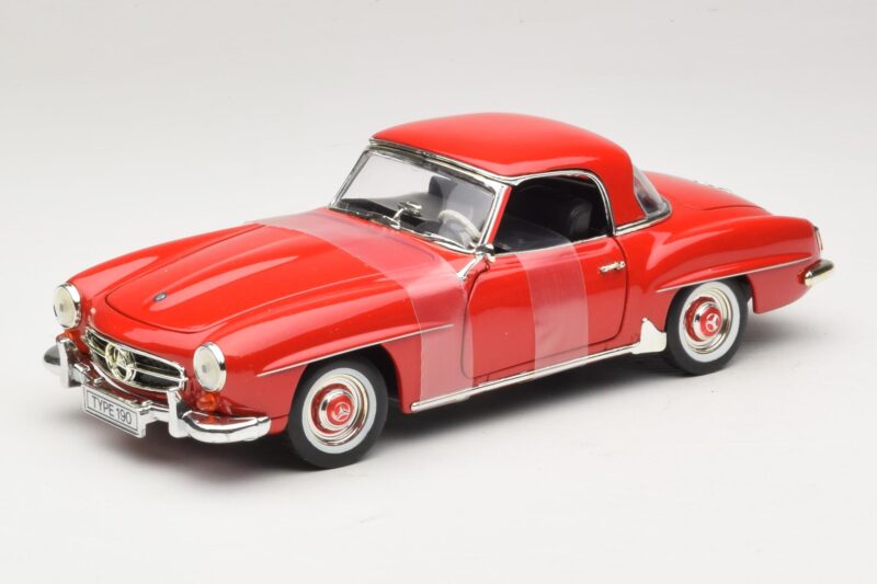 Mercedes 190 SL W121 Kupė Raudonas ERTL 1:18 7465 Metalas