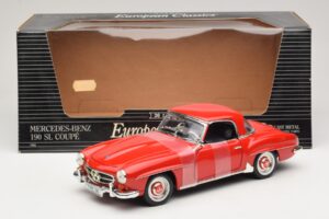Mercedes 190 SL W121 Kupė Raudonas ERTL 1:18 7465 Metalas - nuotrauka 6 iš 6