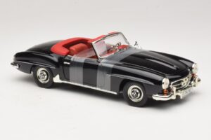 Mercedes 190 SL W121 Roadsteris Juodas ERTL 1:18 7464 Metalas - nuotrauka 4 iš 6