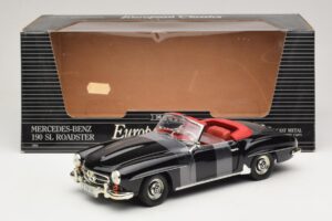 Mercedes 190 SL W121 Roadsteris Juodas ERTL 1:18 7464 Metalas - nuotrauka 6 iš 6