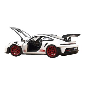 Porsche 911 992 GT3 RS Weissach Package Baltas Pyro Red Norev 1:18 187373 Metalas - nuotrauka 2 iš 3