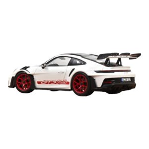 Porsche 911 992 GT3 RS Weissach Package Baltas Pyro Red Norev 1:18 187373 Metalas - nuotrauka 3 iš 3
