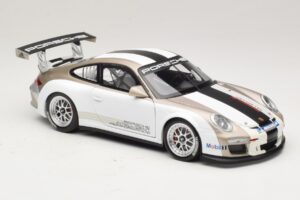 Porsche 911 997 GT3 Cup Baltas Su Juostelėmis 2008 Minichamps 1:18 WAP0210130C Metalas - nuotrauka 6 iš 8