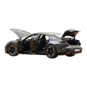 Porsche Taycan Turbo S Slate Grey Neo Norev 1:18 187654 Metalas - nuotrauka 2 iš 5