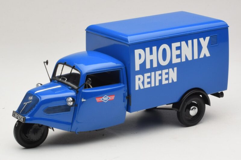 Tempo Hanseat Triratis Furgonas Phoenix Blue Minichamps 1:18 Tempo Hanseat Triratis Furgonas Phoenix Blue Minichamps 1:18 180099040 Metalas