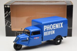 Tempo Hanseat Triratis Furgonas Phoenix Blue Minichamps 1:18 180099040 Metalas - nuotrauka 6 iš 6