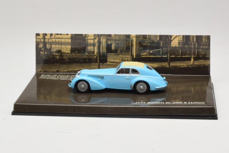 Alfa Romeo 8C 2900B Lungo Šviesiai Mėlynas Minichamps 1:43 436120420 Metalas