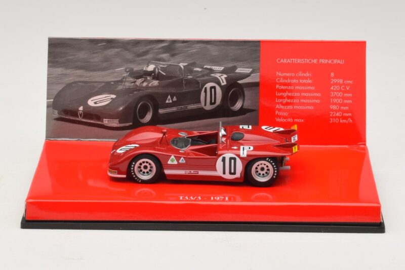 Alfa Romeo T33/3 #10 R. Stommelen / N. Galli ADAC 1000km Nurburgring 1971 Be Išorinės Dėžės Minichamps 1:43 436711210-R1 Meta