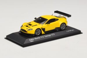 Aston Martin V12 Vantage GT3 Geltonas Minichamps 1:43 437121391 Metalas - nuotrauka 2 iš 4