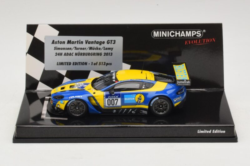 Aston Martin Vantage GT3 #007 A. Simonsen / Turner 24 Hours of Nurburgring 2013 Minichamps 1:43 437131307 Metalas