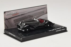 Audi Front 225 Roadster Juodas Minichamps 1:43 437019131 Metalas - nuotrauka 2 iš 5