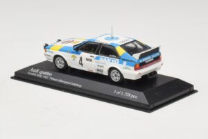 Audi Quattro #4 S. Blomqvist / B. Cederberg Rally Sweden Winner 1982 Minichamps 1:43 430821904 Metalas - nuotrauka 3 iš 4