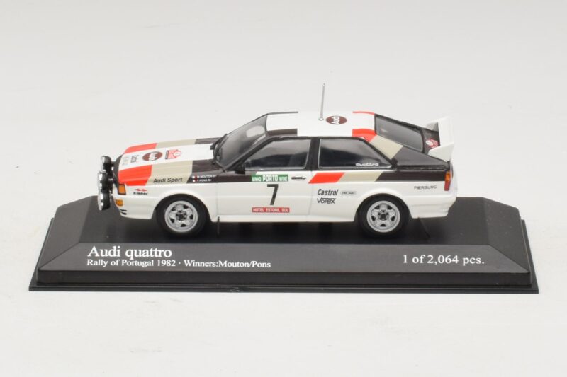 Audi Quattro #7 M. Mouton / F. Pons Pikes Peak International Hill Climb 1984 Minichamps 1:43 Audi Quattro #7 M. Mouton / F. Pons Pikes Peak International Hill Climb 1984 Minichamps 1:43 AUDI014 Metalas