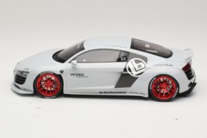 Audi R8 42 Liberty Walk Baltas GT Spirit 1:18 GT325 Derva - nuotrauka 3 iš 6