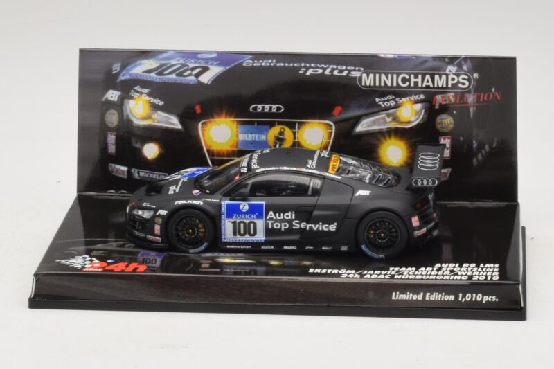 Audi R8 LMS GT3 #100 M. Ekstrom / O. Jarvis Abt Sportsline 24 Hours of Nurburgring 2010 Minichamps 1:43 437101900 Metalas
