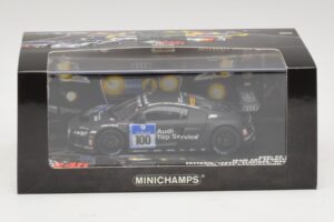 Audi R8 LMS GT3 #100 M. Ekstrom / O. Jarvis Abt Sportsline 24 Hours of Nurburgring 2010 Minichamps 1:43 437101900 Metalas - nuotrauka 5 iš 5