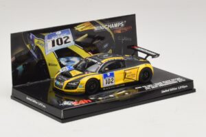 Audi R8 LMS GT3 #102 H-J. Stuck / H. Heyer Black Falcon 24 Hours of Nurburgring 2010 Minichamps 1:43 437101912 Metalas - nuotrauka 2 iš 5