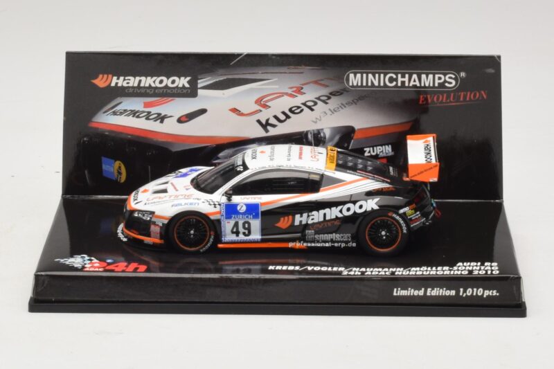 Audi R8 LMS GT3 #49 Krebs / Vogler Hankook 24 Hours of Nurburgring 2010 Minichamps 1:43 Audi R8 LMS GT3 #49 Krebs / Vogler Hankook 24 Hours of Nurburgring 2010 Minichamps 1:43 437101949 Metalas
