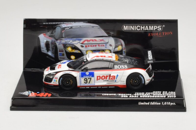 Audi R8 LMS GT3 #97 Phoenix Racing 24 Hours of Nurburgring 2010 Minichamps 1:43 Audi R8 LMS GT3 #97 Phoenix Racing 24 Hours of Nurburgring 2010 Minichamps 1:43 437101997 Metalas