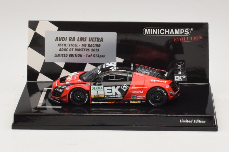 Audi R8 LMS Ultra #1 EK S. Asch / Stoll ADAC GT Masters 2013 Minichamps 1:43 Audi R8 LMS Ultra #1 EK S. Asch / Stoll ADAC GT Masters 2013 Minichamps 1:43 437130101 Metalas