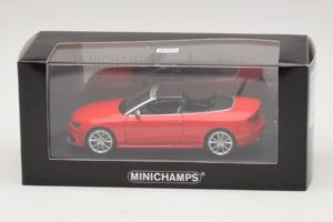 Audi RS5 B8 Kabrioletas Raudonas Minichamps 1:43 410011230 Metalas - nuotrauka 4 iš 4
