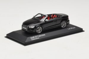 Audi S3 8P Kabrioletas Juodas Minichamps 1:43 437013030 Metalas - nuotrauka 2 iš 4