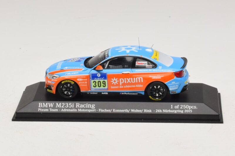 BMW M235i Pixum Team #309 Fischer / Konnerth 24 Hours of Nurburgring 2015 Minichamps 1:43 BMW M235i Pixum Team #309 Fischer / Konnerth 24 Hours of Nurburgring 2015 Minichamps 1:43 437152509 Metalas