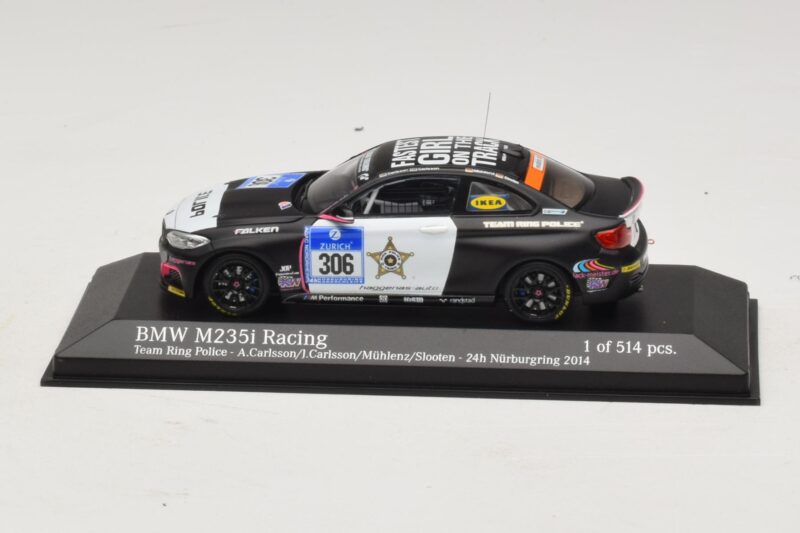 BMW M235i Ring Police Team #306 Carlsson 24 Hours of Nurburgring 2014 Minichamps 1:43 BMW M235i Ring Police Team #306 Carlsson 24 Hours of Nurburgring 2014 Minichamps 1:43 437142406 Metalas