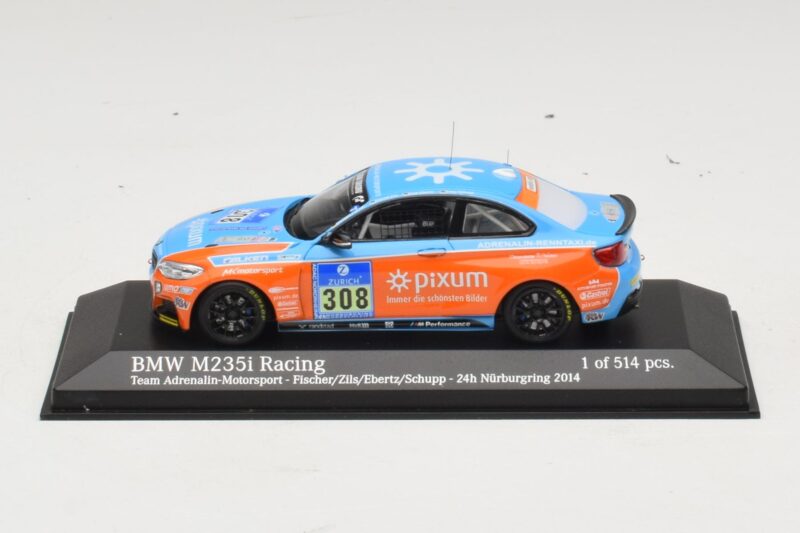 BMW M235i Team Adrenalin #308 Fischer / Zils 24 Hours of Nurburgring 2014 Minichamps 1:43 BMW M235i Team Adrenalin #308 Fischer / Zils 24 Hours of Nurburgring 2014 Minichamps 1:43 437142408 Metalas