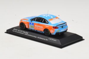 BMW M235i Team Adrenalin #308 Fischer / Zils 24 Hours of Nurburgring 2014 Minichamps 1:43 437142408 Metalas - nuotrauka 3 iš 4