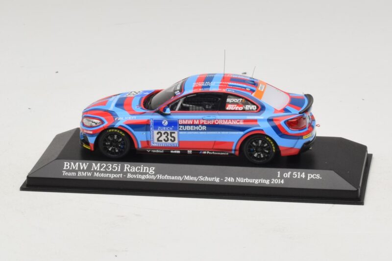 BMW M235i Team BMW Motorsport #235 Bovigdon 24 Hours of Nurburgring 2014 Minichamps 1:43 437142435 Metalas