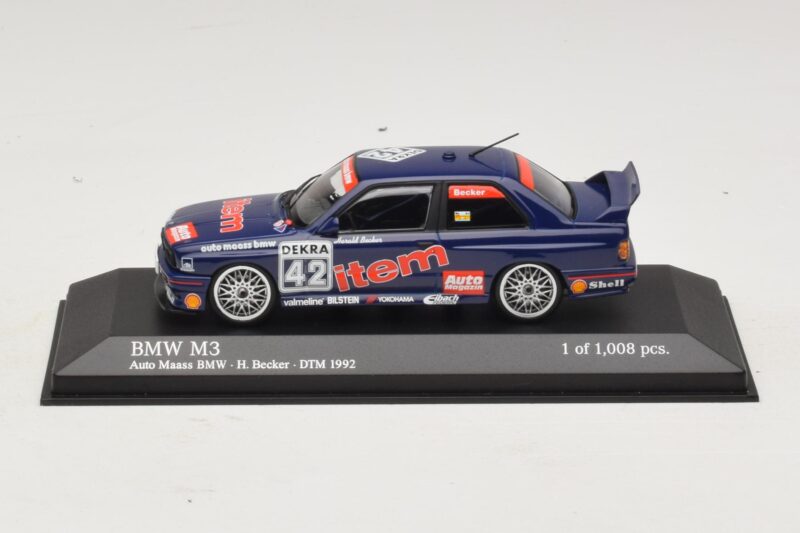 BMW M3 E30 Auto Maas #42 Becker DTM 1992 Minichamps 1:43 430922042 Metalas