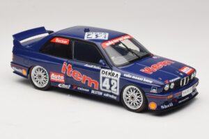 BMW M3 E30 Auto Maass #42 H. Becker DTM 1992 Minichamps 1:18 180922042 Metalas - nuotrauka 6 iš 8