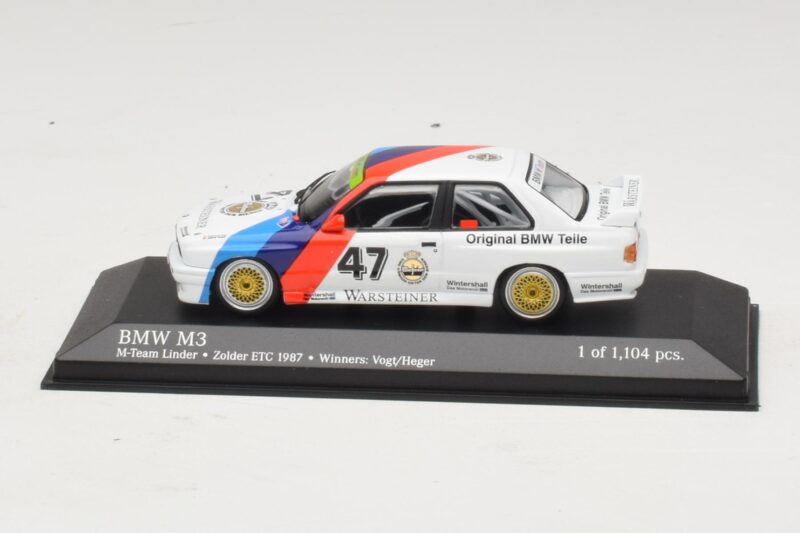 BMW M3 E30 M-Team Linder #47 Vogt / Herger Winners ETC Zolder 1987 Minichamps 1:43 BMW M3 E30 M-Team Linder #47 Vogt / Herger Winners ETC Zolder 1987 Minichamps 1:43 430872047 Metalas