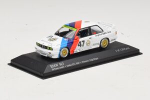 BMW M3 E30 M-Team Linder #47 Vogt / Herger Winners ETC Zolder 1987 Minichamps 1:43 430872047 Metalas - nuotrauka 2 iš 4