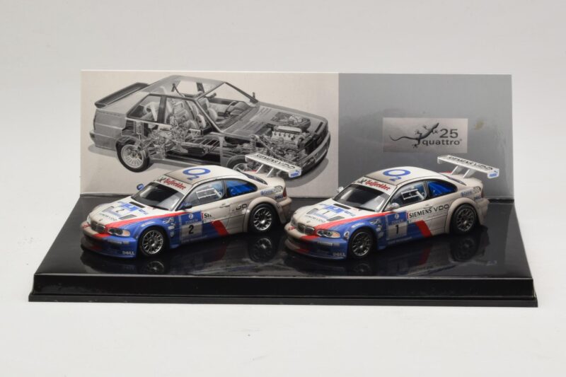 BMW M3 GTR Schnitzer Motorsport J. Müller / D. Müller / H-J. Stuck / P. Lamy Nürburgring 24 Hours Nugalėtojo Leidimas Set 2004 Minichamps 1:43 BMW M3 GTR Schnitzer Motorsport J. Müller / D. Müller / H-J. Stuck / P. Lamy Nürburgring 24 Hours Nugalėtojo Leidimas Set 200