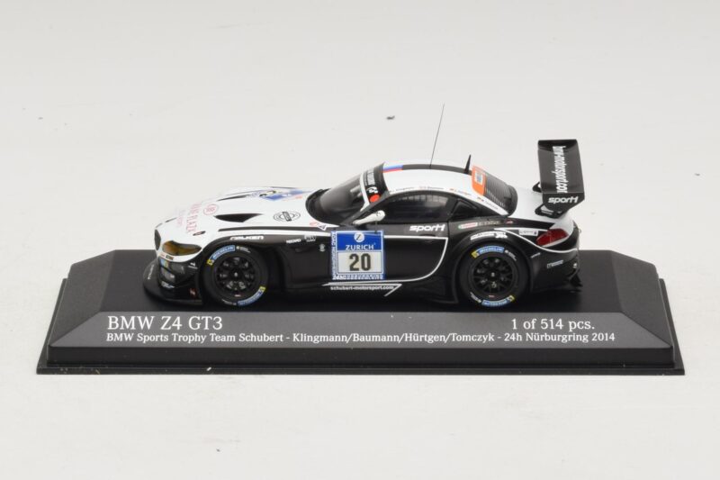 BMW Z4 GT3 BMW Sports Trophy #20 Klingmann / Baumann 24 Hours of Nurburgring 2014 Minichamps 1:43 437142030 Metalas