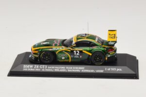 BMW Z4 GT3 Saudi Falcons #12 Al Faisal / Binladen 24 Hours of Dubai 2013 Minichamps 1:43 437132412 Metalas