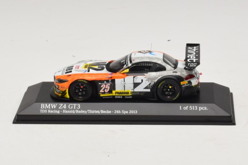 BMW Z4 GT3 TDS Racing #25 Hassid / Badey 24 Hours of Spa 2013 Minichamps 1:43 437132435 Metalas