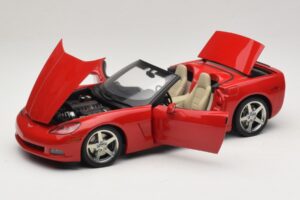 Chevrolet Corvette C6 Kabrioletas Raudonas AUTOart 1:18 71221 Metalas - nuotrauka 2 iš 8