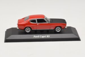 Ford Capri I Raudonas su Juodu Gaubtu Maxichamps 1:43 940085801 Metalas