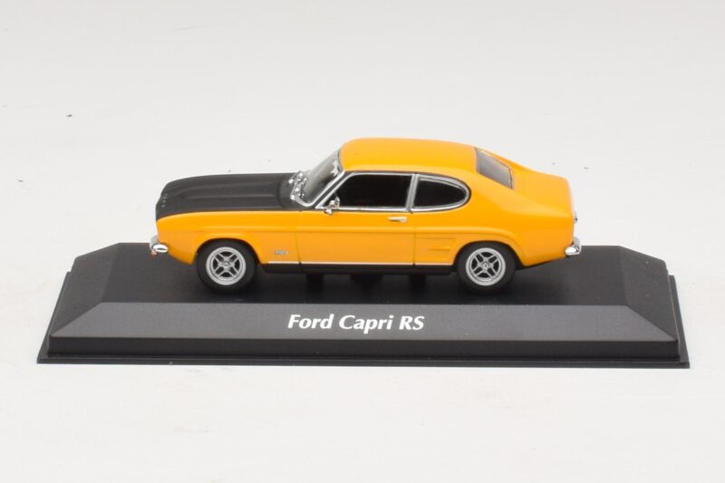 Ford Capri Mk1 RS Geltona su Juodu Gaubtu Maxichamps 1:43 940085800 Metalas